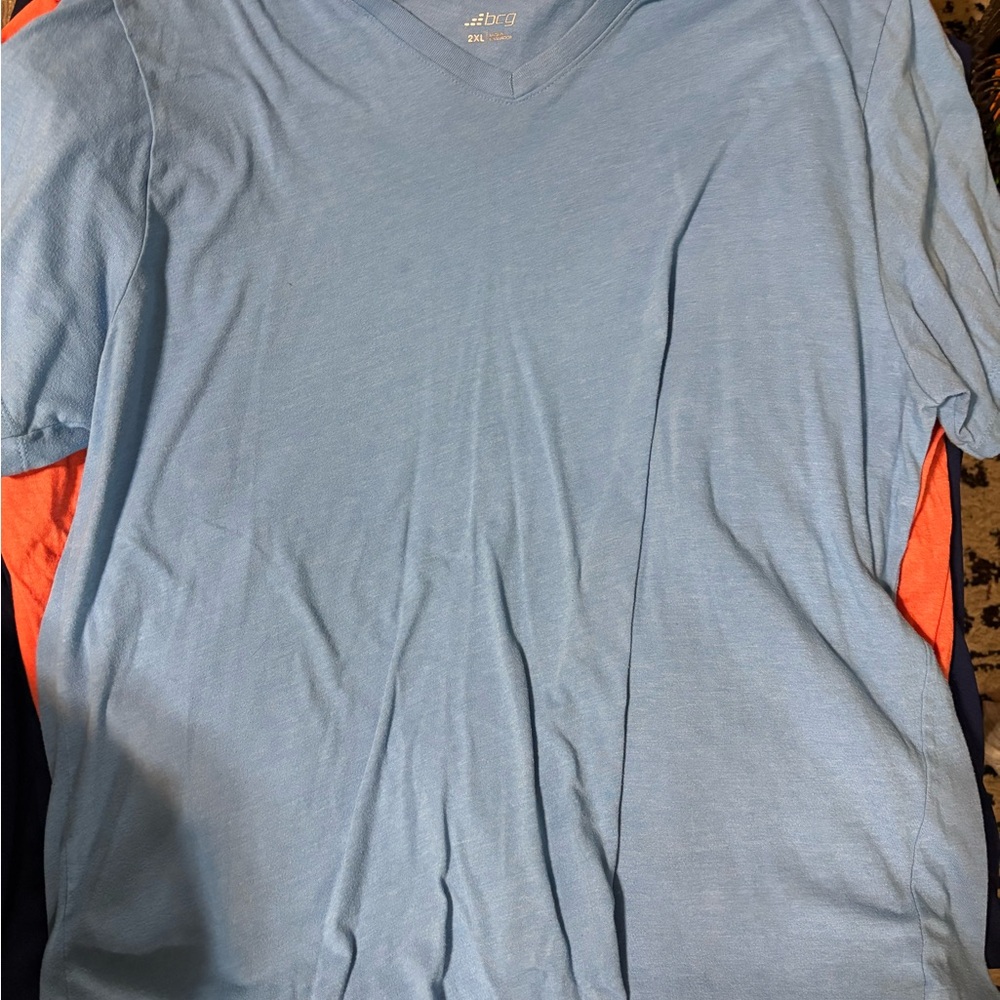 Light Blue V-Neck Tee